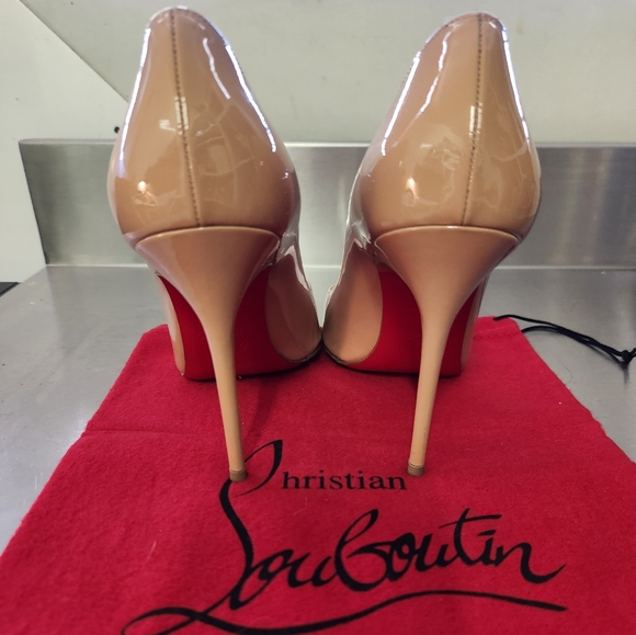 Christian louboutin Decollete 554 100 patent NUDE Size 37.5 - Picture 2 of 8